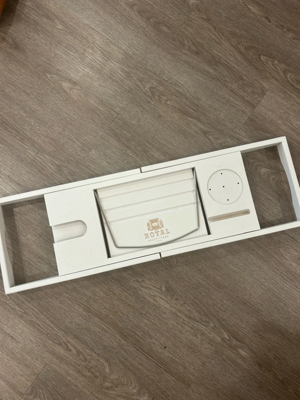 White Bathtub Caddy Tray